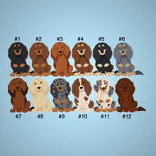 Load image into Gallery viewer, Dachshund (longhaired) Bezel Keychain - personalized
