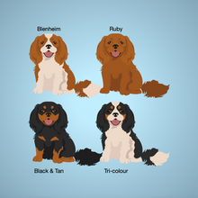 Load image into Gallery viewer, Cavalier King Charles Spaniel Bezel Keychain - personalized
