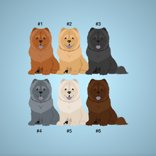 Load image into Gallery viewer, Chow Chow Bezel Keychain - personalized
