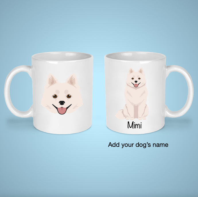 American Eskimo 11 oz mug personalized