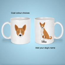 Load image into Gallery viewer, Basenji 11 oz mug personalized
