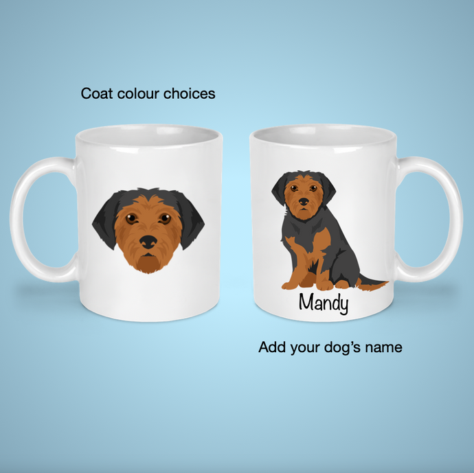 Borkie (Border Terrier/Yorkie mix) 11 oz mug personalized