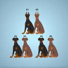 Load image into Gallery viewer, Doberman Pinscher Bezel Keychain - personalized
