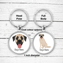 Load image into Gallery viewer, Anatolian Shepherd Bezel Keychain - personalized
