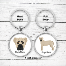 Load image into Gallery viewer, Boerboel Bezel Keychain - personalized
