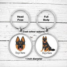 Load image into Gallery viewer, Bohemian Shepherd Bezel Keychain - personalized
