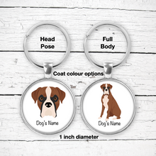 Load image into Gallery viewer, Boxer Bezel Keychain - personalized
