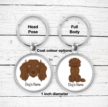 Load image into Gallery viewer, Boykin Spaniel Bezel Keychain - personalized
