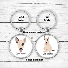 Load image into Gallery viewer, Bull Terrier Bezel Keychain - personalized
