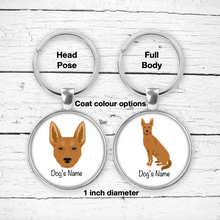 Load image into Gallery viewer, Carolina Dog Bezel Keychain - personalized
