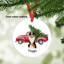 Load image into Gallery viewer, Australian Shepherd ornament personalized
