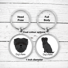 Load image into Gallery viewer, Affenpinscher Bezel Keychain - personalized
