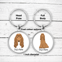 Load image into Gallery viewer, Afghan Hound Bezel Keychain - personalized
