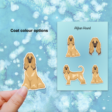 Load image into Gallery viewer, Afghan Hound Vinyl Sticker Set
