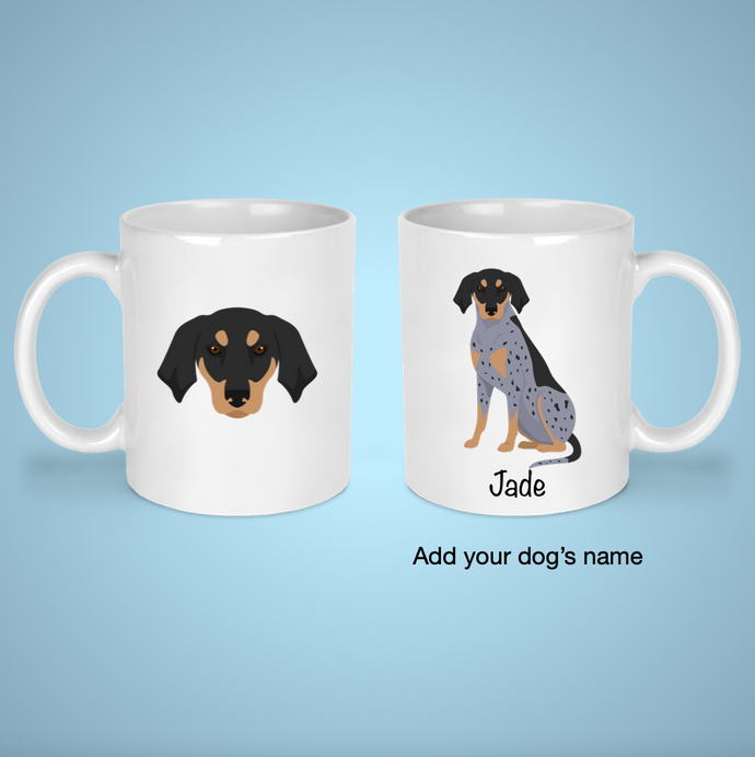 Bluetick Coonhound 11 oz mug personalized