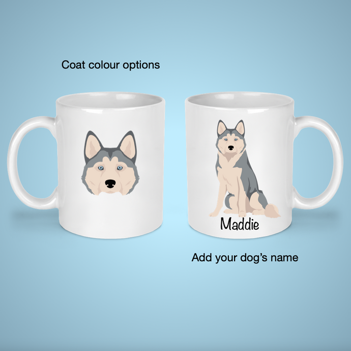 Alaskan Husky 11 oz mug personalized