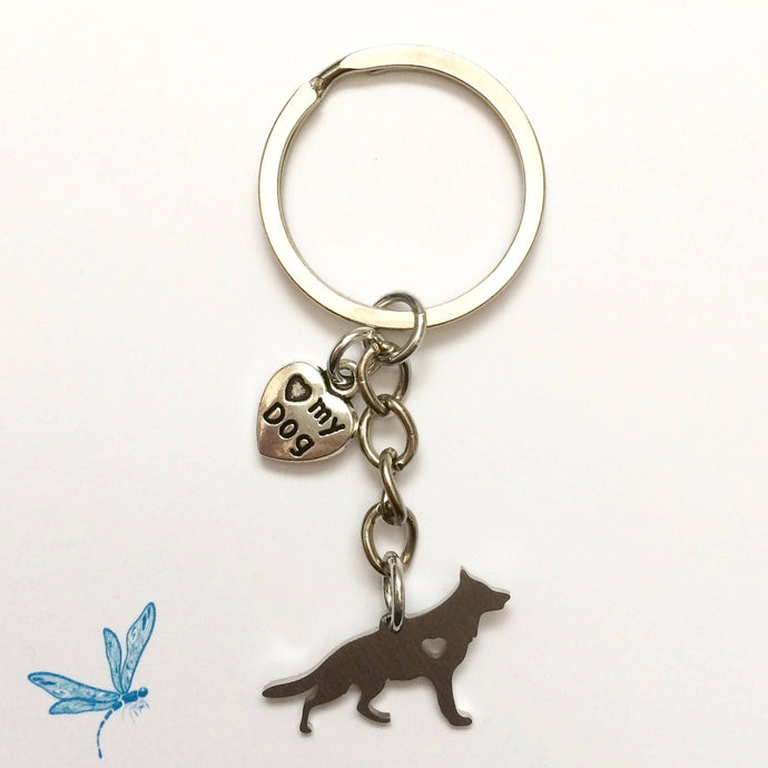 German Shepherd dog keychain