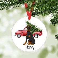 Load image into Gallery viewer, Doberman Pinscher ornament personalized
