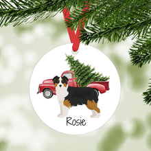 Load image into Gallery viewer, Australian Shepherd ornament personalized
