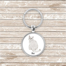 Load image into Gallery viewer, British Shorthair cat keychain personalized
