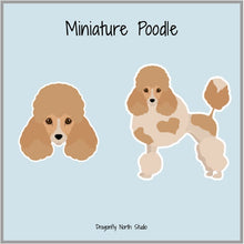 Load image into Gallery viewer, Miniature Poodle (Parti) Vinyl Sticker Set
