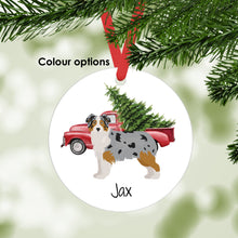 Load image into Gallery viewer, Australian Shepherd ornament personalized
