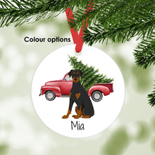 Load image into Gallery viewer, Doberman Pinscher ornament personalized
