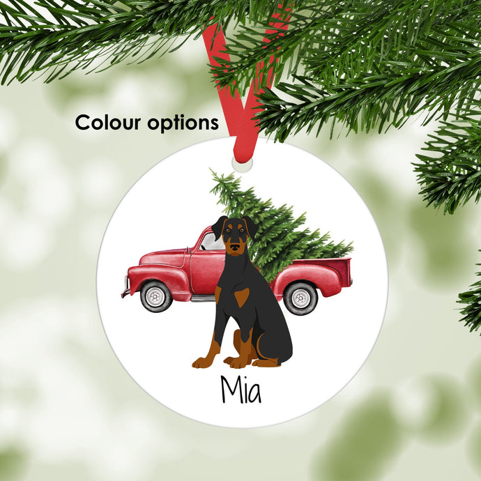 Doberman Pinscher ornament personalized