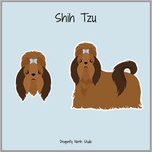 Load image into Gallery viewer, Shih Tzu Vinyl Sticker Set
