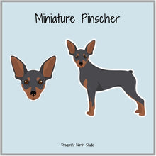 Load image into Gallery viewer, Miniature Pinscher (docked tail) Vinyl Sticker Set
