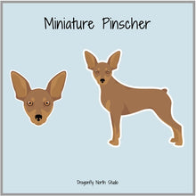 Load image into Gallery viewer, Miniature Pinscher (docked tail) Vinyl Sticker Set
