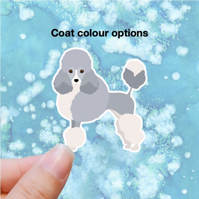 Miniature Poodle (Parti) Vinyl Sticker Set