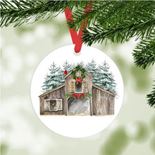 Load image into Gallery viewer, Christmas Barn ornament
