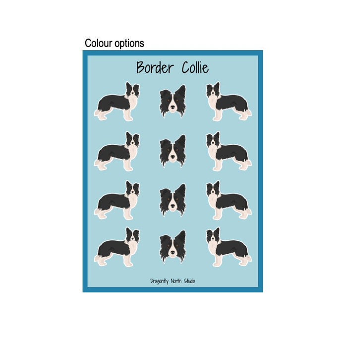 Border Collie Vinyl Sticker Sheet