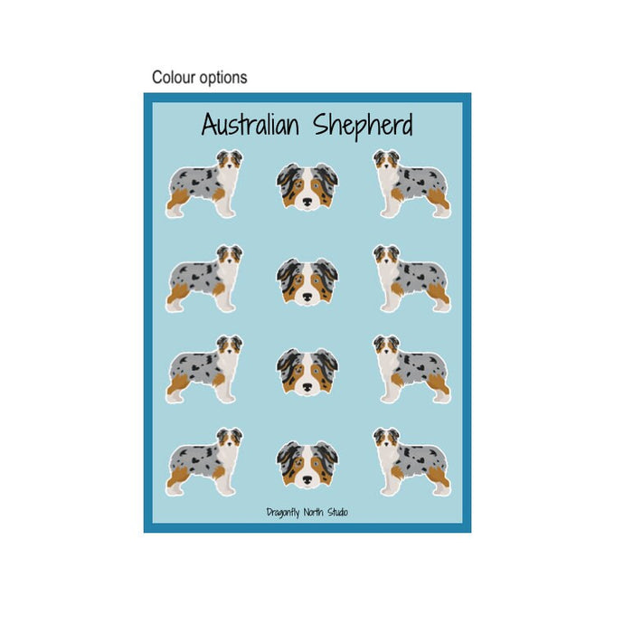 Australian Shepherd Vinyl Sticker Sheet