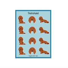 Load image into Gallery viewer, Dachshund (longhaired) Vinyl Sticker Sheet
