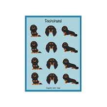 Load image into Gallery viewer, Dachshund (longhaired) Vinyl Sticker Sheet
