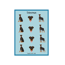 Load image into Gallery viewer, Doberman Pinscher Vinyl Sticker Sheet
