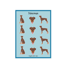 Load image into Gallery viewer, Doberman Pinscher Vinyl Sticker Sheet
