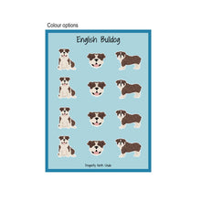 Load image into Gallery viewer, English Bulldog Vinyl Sticker Sheet
