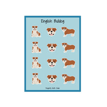 Load image into Gallery viewer, English Bulldog Vinyl Sticker Sheet
