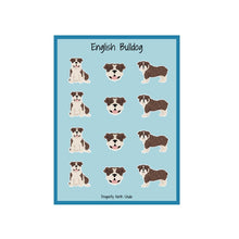 Load image into Gallery viewer, English Bulldog Vinyl Sticker Sheet
