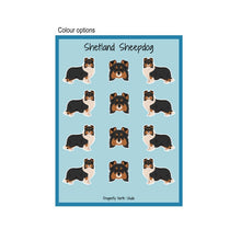 Load image into Gallery viewer, Shetland Sheepdog Vinyl Sticker Sheet
