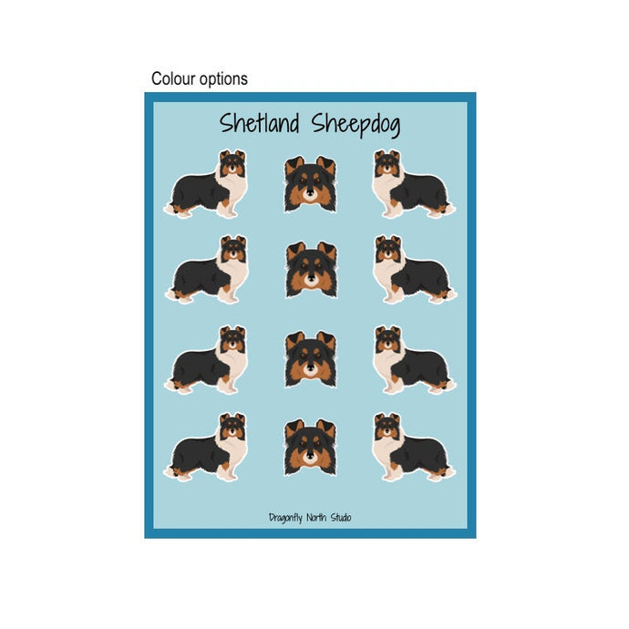 Shetland Sheepdog Vinyl Sticker Sheet