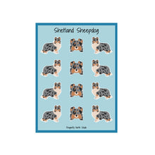 Load image into Gallery viewer, Shetland Sheepdog Vinyl Sticker Sheet
