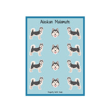 Load image into Gallery viewer, Alaskan Malamute Vinyl Sticker Sheet
