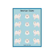 Load image into Gallery viewer, American Eskimo Vinyl Sticker Sheet
