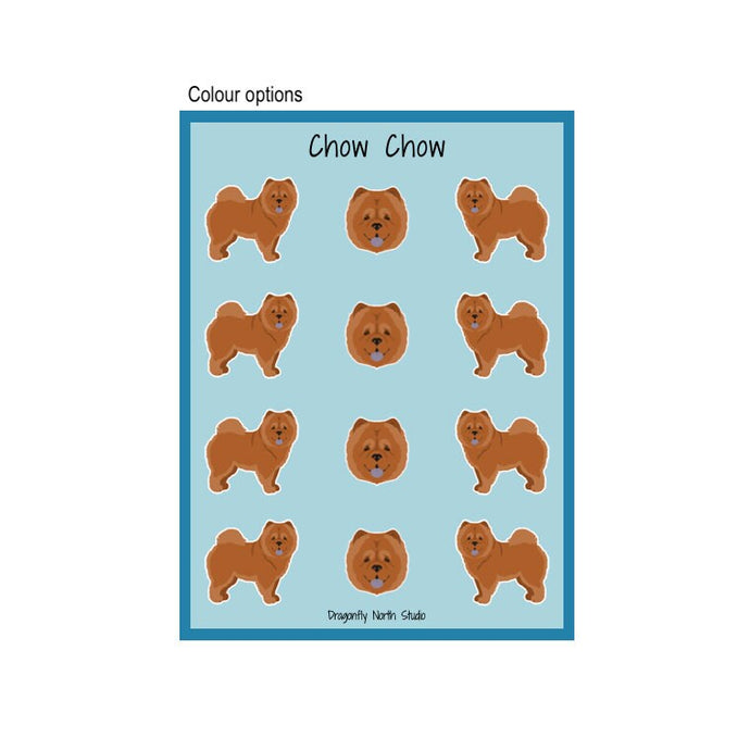 Chow Chow Vinyl Sticker Sheet