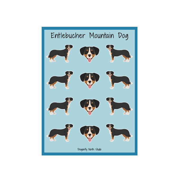 Entlebucher Mountain Dog Vinyl Sticker Sheet