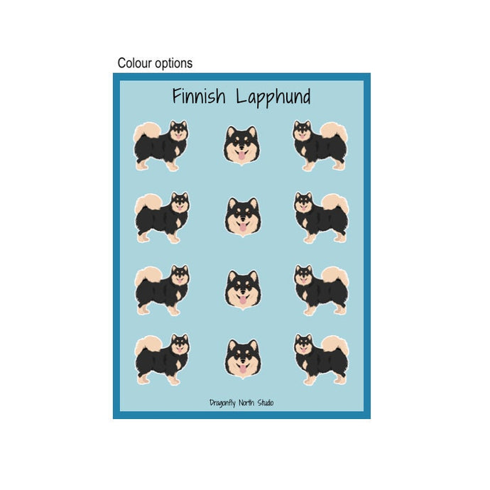 Finnish Lapphund Vinyl Sticker Sheet